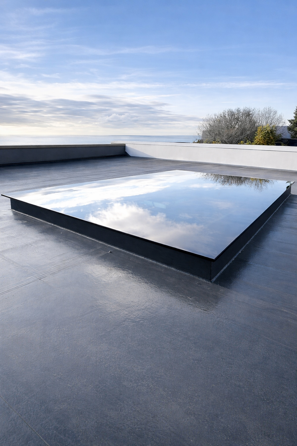 Triple Glazed Flat Roof Skylight | Frameless Design