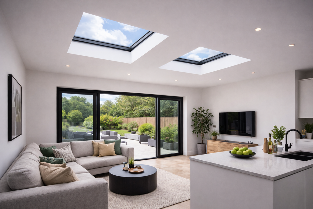 Double Glazed Flat Roof Skylight | Frameless Design