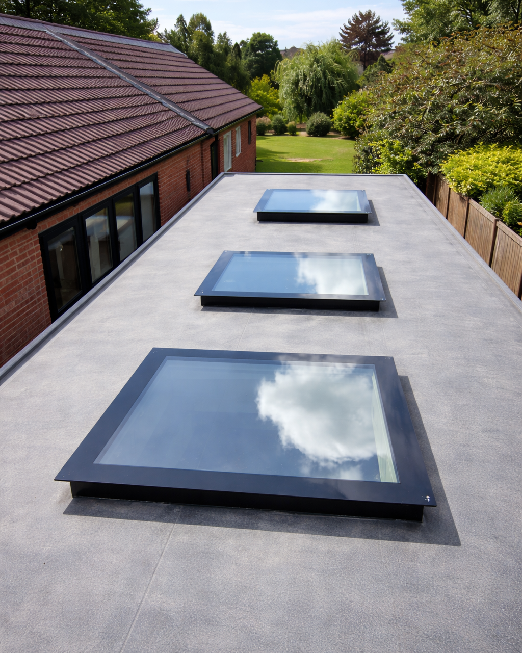 Triple Glazed Flat Roof Skylight | Frameless Design