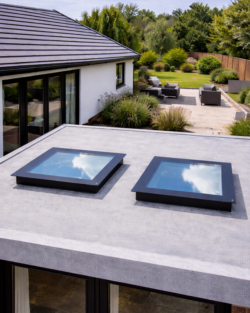 Double Glazed Flat Roof Skylight | Frameless Design