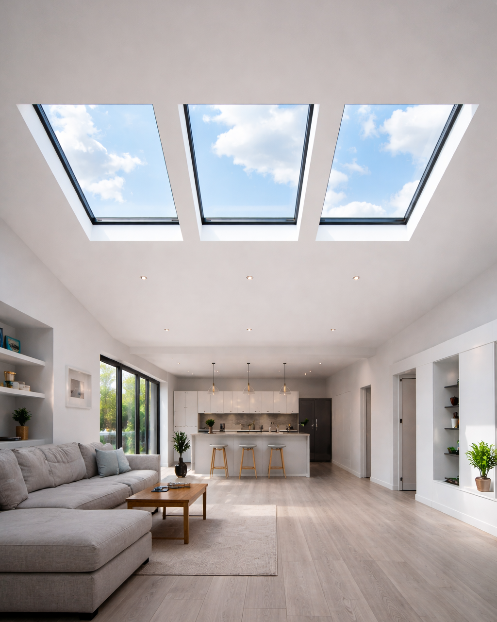 Triple Glazed Flat Roof Skylight | Frameless Design